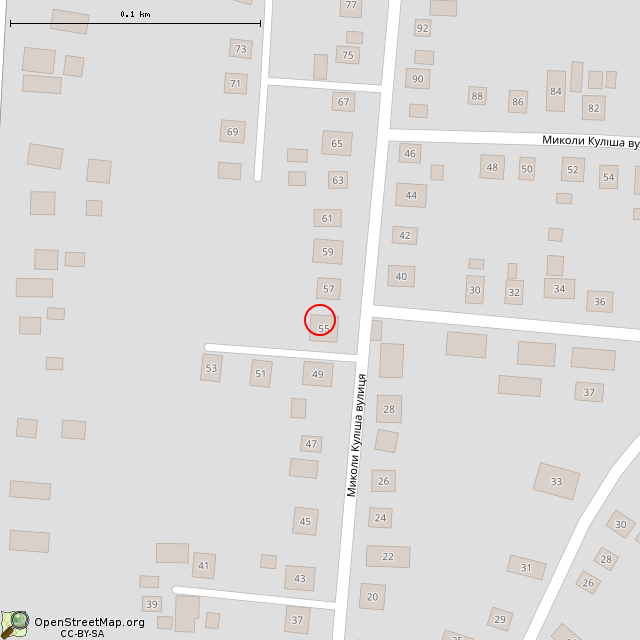 Карта где находится Сгоревший дом (Кривой Рог) в крупном масштабе