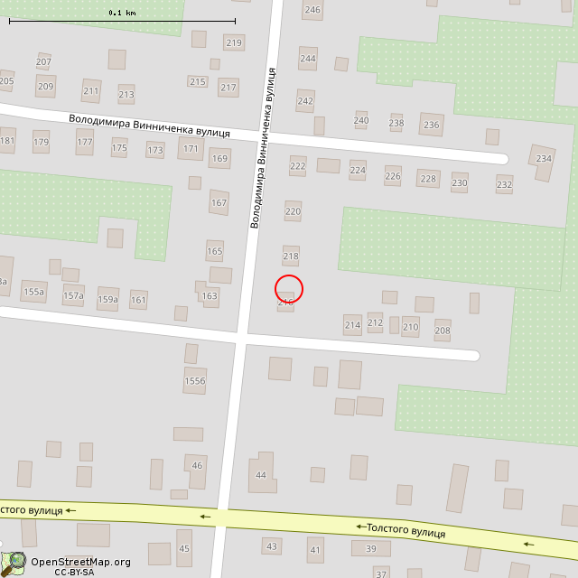 Карта где находится Заброшенный дом (Кривой Рог) в крупном масштабе