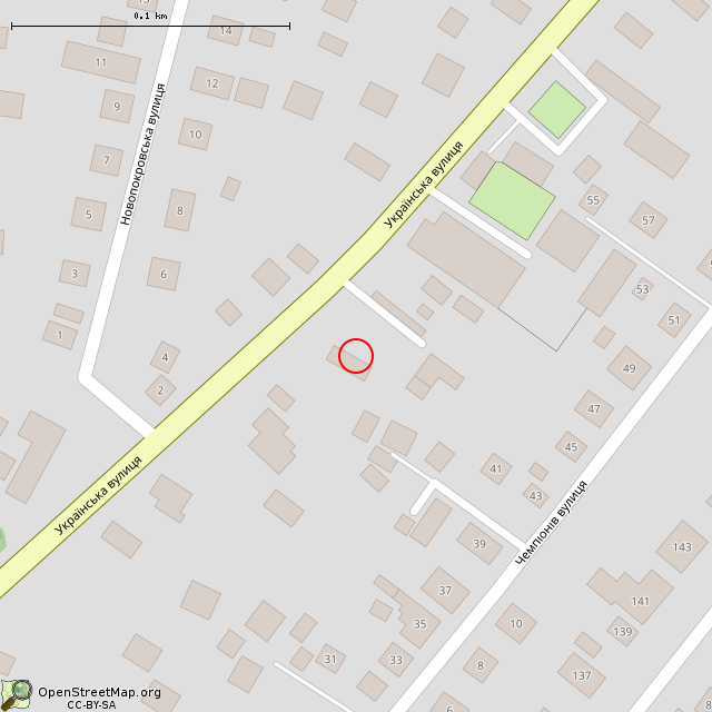 Карта где находится Заброшенный дом (Кривой Рог) в крупном масштабе