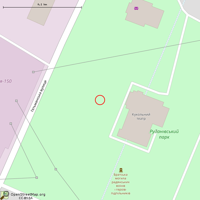 Карта где находится Старый фонтан (Кривой Рог) в крупном масштабе