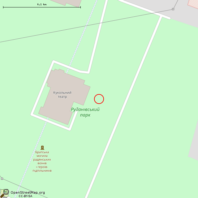 Карта где находится Бывший летний кинотеатр (Кривой Рог) в крупном масштабе