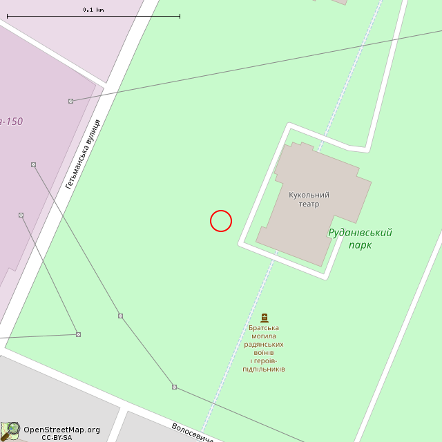 Карта где находится Скульптура «Горняк» (Кривой Рог) в крупном масштабе