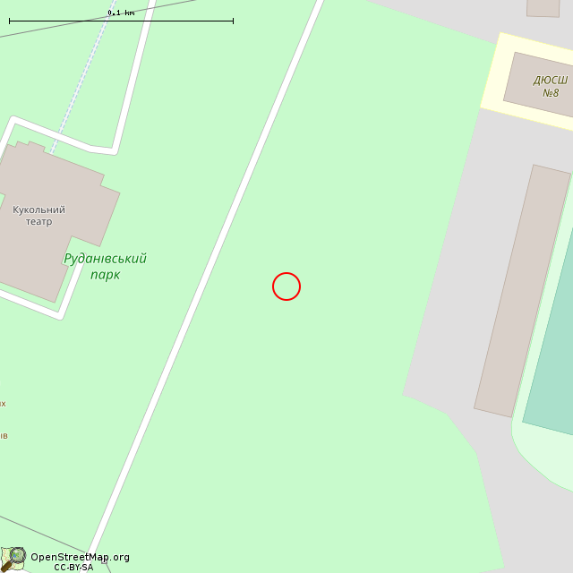 Карта где находится Заброшенная танцплощадка (Кривой Рог)      | заброшенный, неиспользуемый объект в крупном масштабе