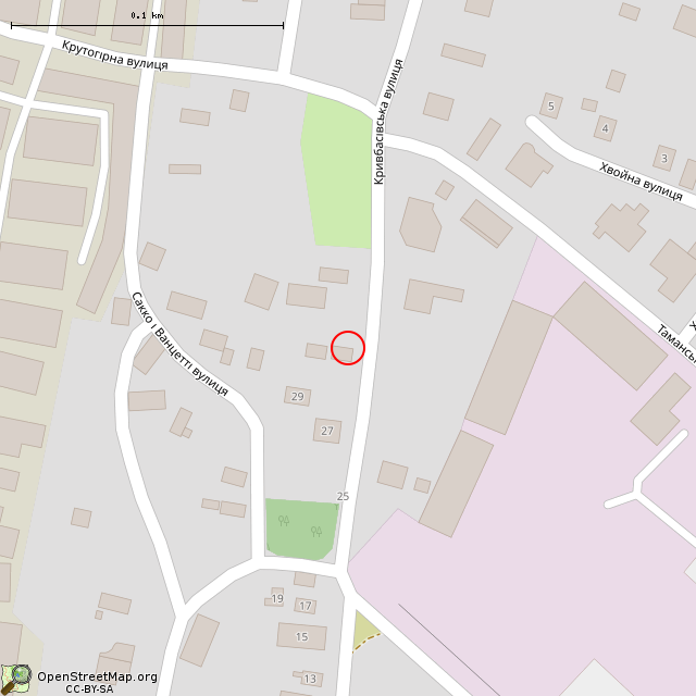 Карта где находится Заброшенный дом (Кривой Рог) в крупном масштабе