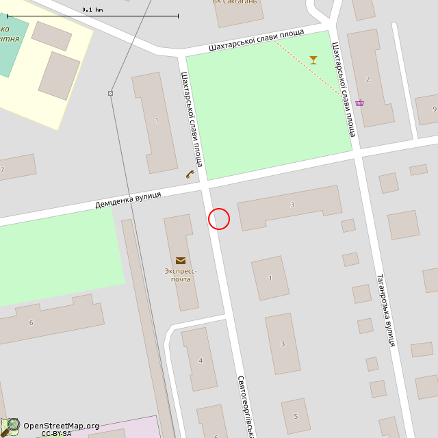 Карта где находится Памятник-бюст Ф. Э. Дзержинскому (Кривой Рог) в крупном масштабе