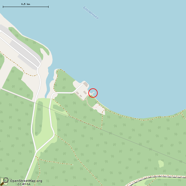 Карта где находится Бетонный пирс в среднем масштабе