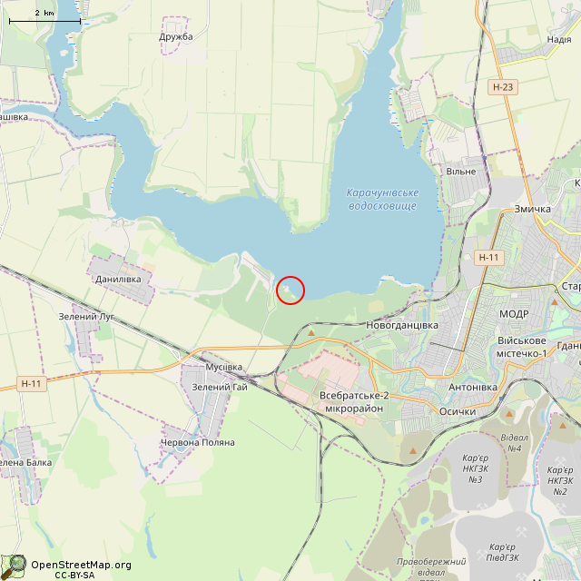 Карта где находится Бетонный пирс в мелком масштабе