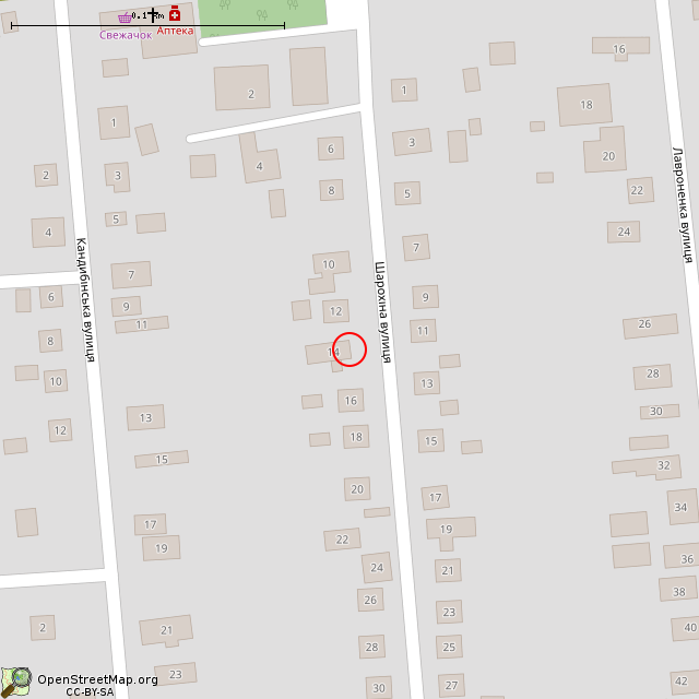 Карта где находится Заброшенный дом (Кривой Рог) в крупном масштабе