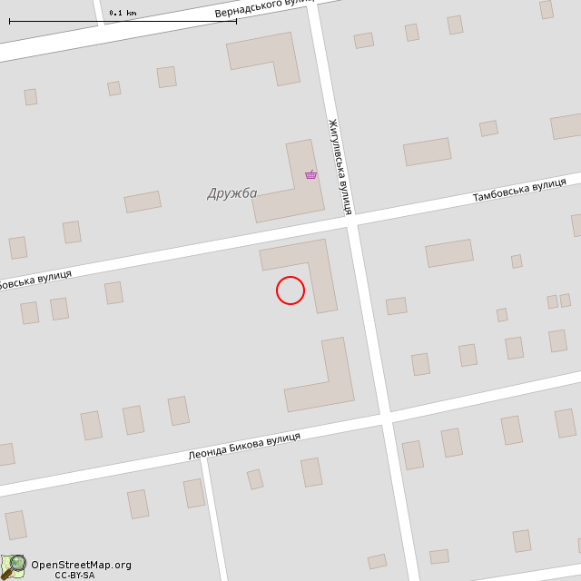 Карта где находится Постамент памятника-бюста В. И. Ленину (Кривой Рог) в крупном масштабе