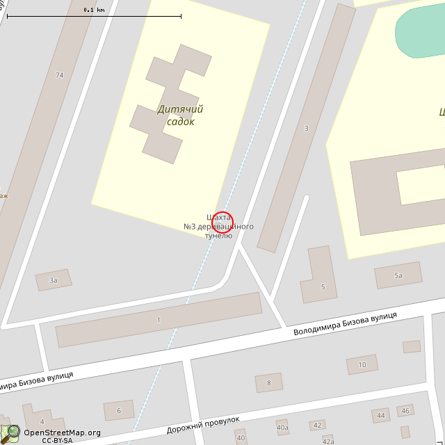 Карта где находится Башня строительной шахты № 3 СДТ (Кривой Рог) в крупном масштабе