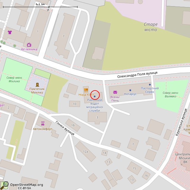 Карта где находится «Дом купца С. П. Переверзева» (Кривой Рог) в крупном масштабе