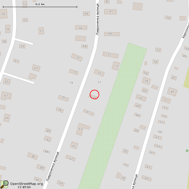 Карта где находится Заброшенный дом (Кривой Рог) в крупном масштабе