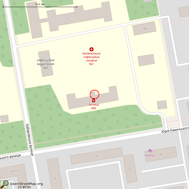 Карта где находится Пустующий корпус (Кривой Рог) в крупном масштабе