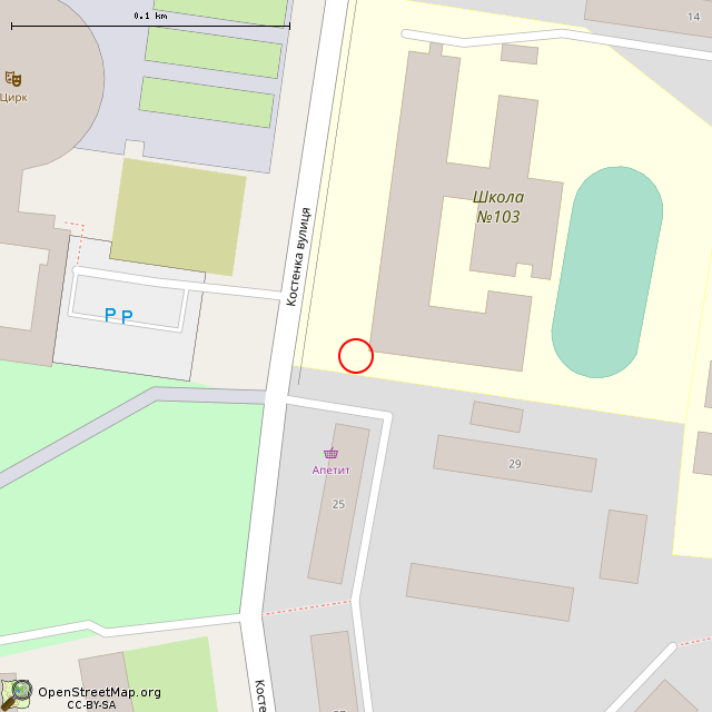 Карта где находится Скульптура (Кривой Рог) в крупном масштабе