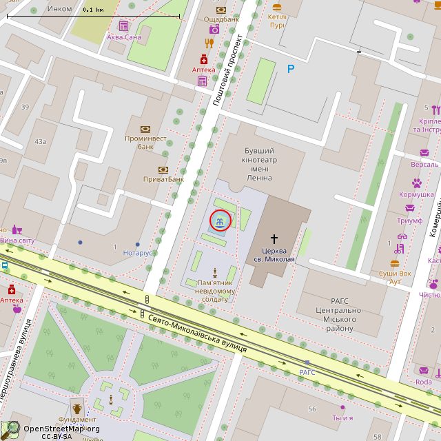 Карта где находится Фонтан (Кривой Рог) в крупном масштабе