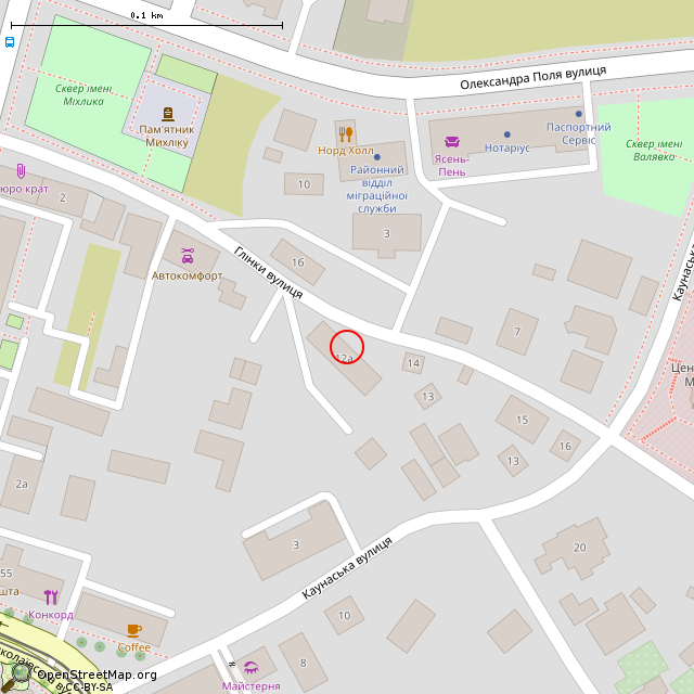 Карта где находится «Дом Чердакова» (Кривой Рог) в крупном масштабе