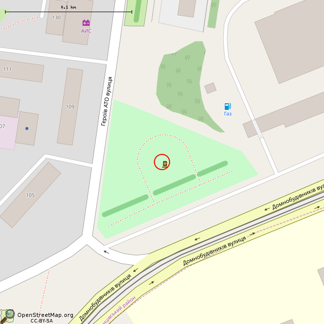 Карта где находится Памятник воинам-водителям — БМ-13 «Катюша» (Кривой Рог)      | Вторая мировая война, военный памятник / мемориал в крупном масштабе