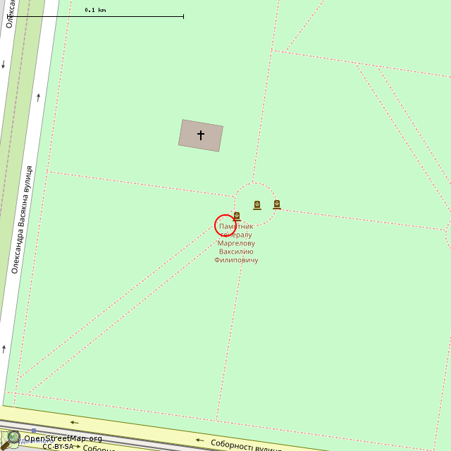 Карта где находится Памятник-бюст В. Ф. Маргелову (Кривой Рог)      | памятник, монумент в крупном масштабе