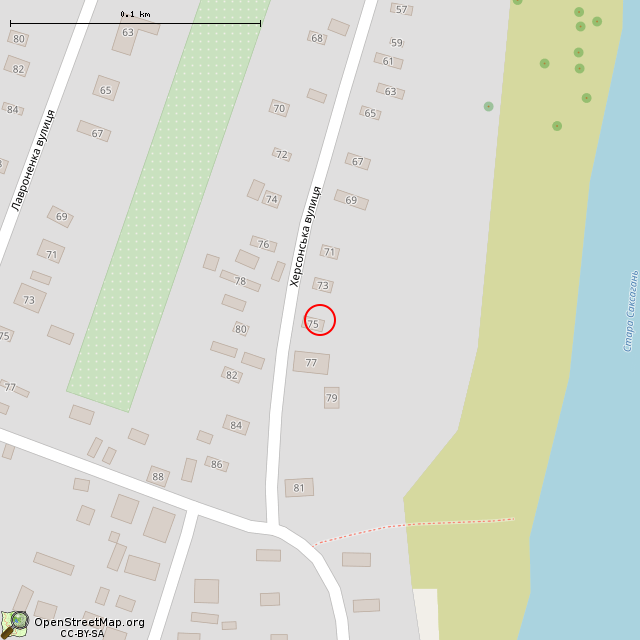 Карта где находится Заброшенный дом (Кривой Рог) в крупном масштабе