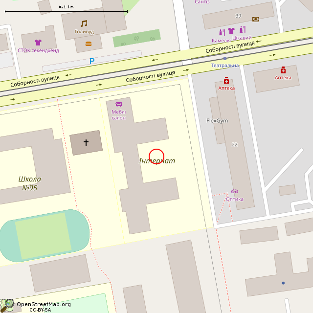 Карта где находится Скульптура юных пионеров (Кривой Рог) в крупном масштабе