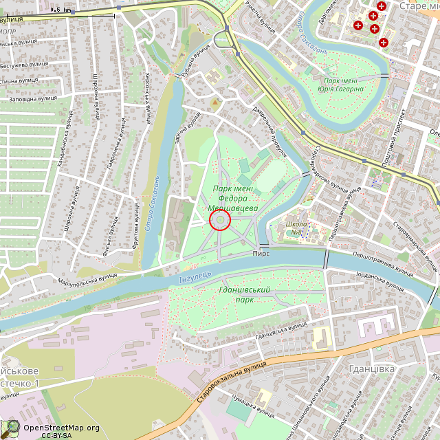 Карта где находится Фонтан (Кривой Рог) в среднем масштабе
