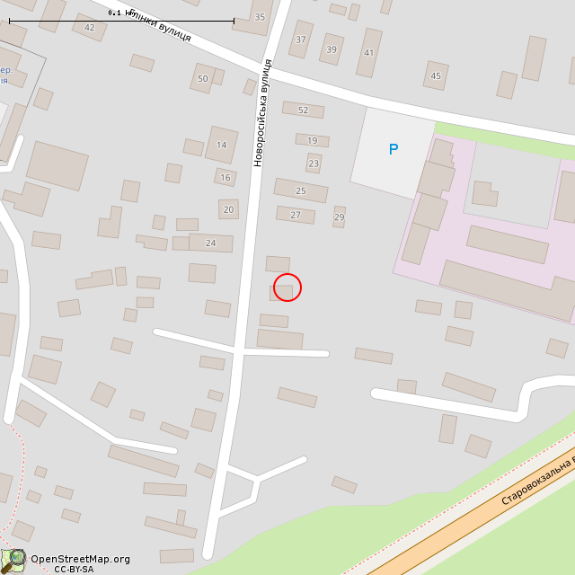 Карта где находится Заброшенный дом (Кривой Рог) в крупном масштабе