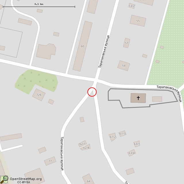 Карта где находится Поклонный крест (Кривой Рог) в крупном масштабе