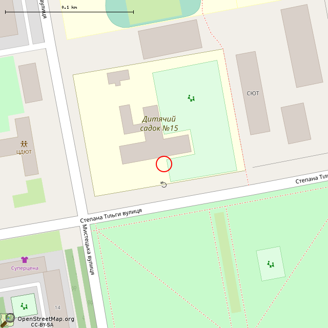 Карта где находится Скульптура «Лиса и журавль» (Кривой Рог) в крупном масштабе