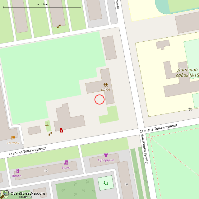 Карта где находится Статуя «Снежная королева» (Кривой Рог) в крупном масштабе