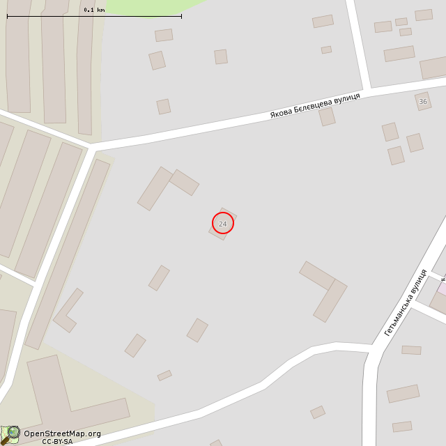 Карта где находится Дореволюционное здание (Кривой Рог)      | заброшенный, неиспользуемый объект, опасное место в крупном масштабе