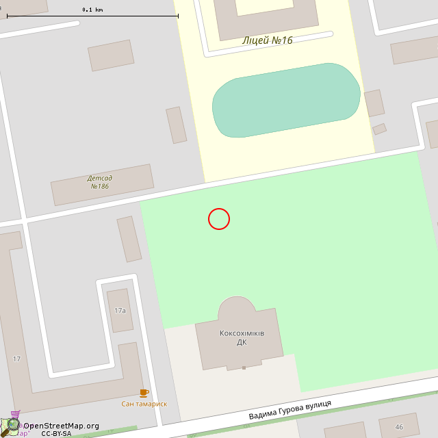 Карта где находится Заброшенный фонтан (Кривой Рог) в крупном масштабе