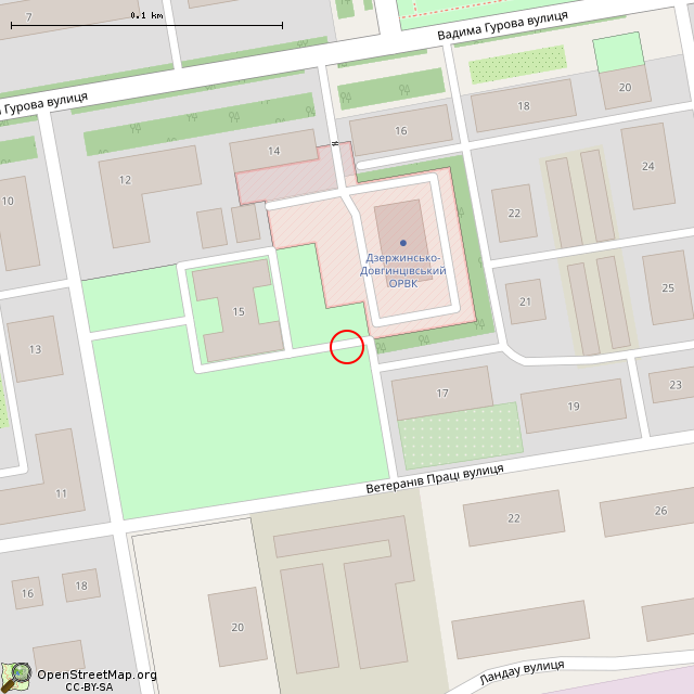 Карта где находится Заброшенное здание (Кривой Рог) в крупном масштабе