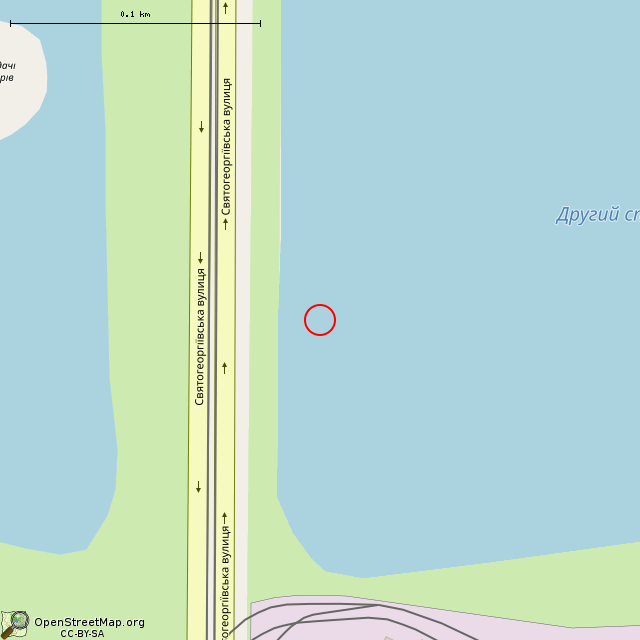 Карта где находится Аварийный водосброс (Кривой Рог) в крупном масштабе