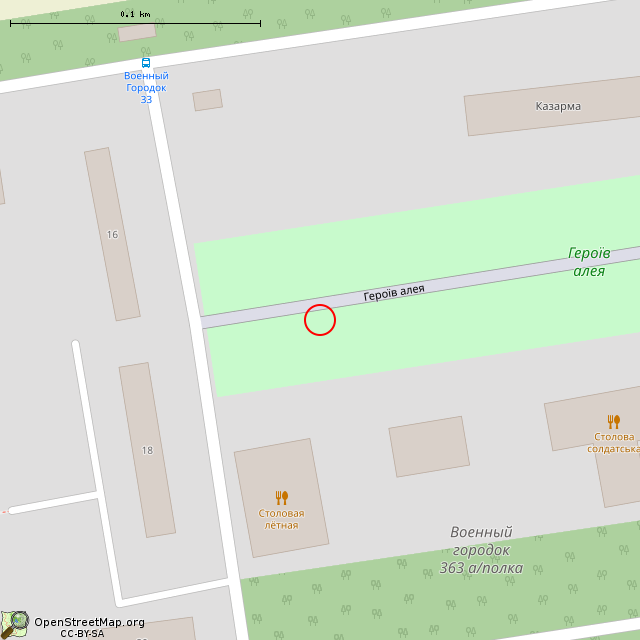 Карта где находится Памятник Герою Советского Союза лётчику С. В. Милашенкову (Кривой Рог) в крупном масштабе