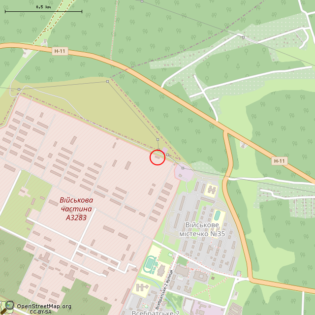 Карта где находится Заброшенное здание (Кривой Рог)      | заброшенный, неиспользуемый объект в среднем масштабе