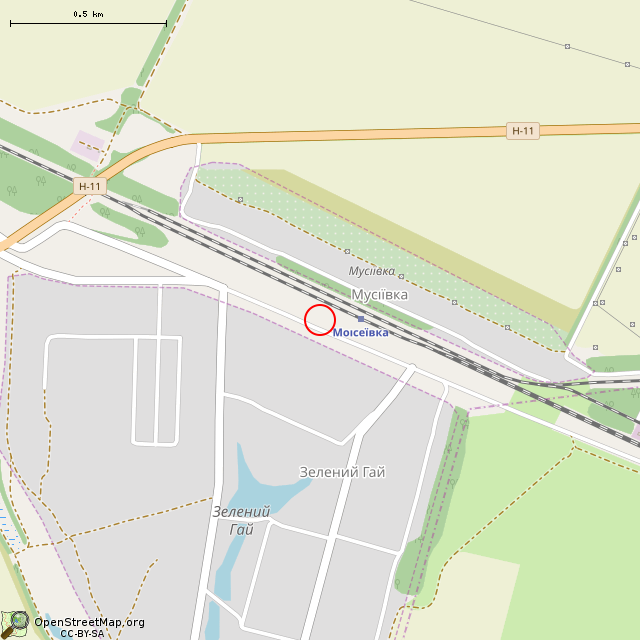 Карта где находится Водонапорная башня в среднем масштабе