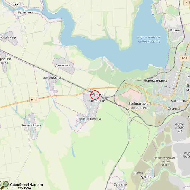 Карта где находится Водонапорная башня в мелком масштабе