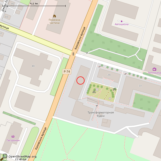 Карта где находится Закрытое общежитие (Кривой Рог)      | заброшенный, неиспользуемый объект в крупном масштабе