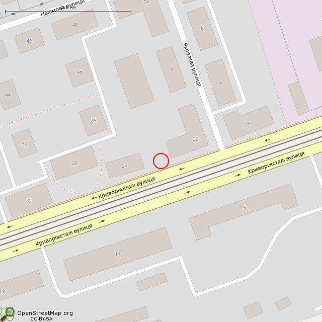 Карта где находится Ворота во двор (Кривой Рог) в крупном масштабе