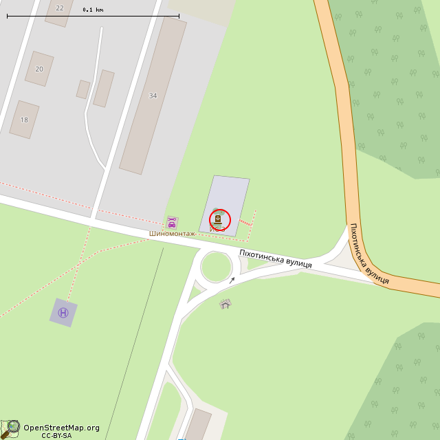 Карта где находится Танк ИС-3 (Кривой Рог) в крупном масштабе