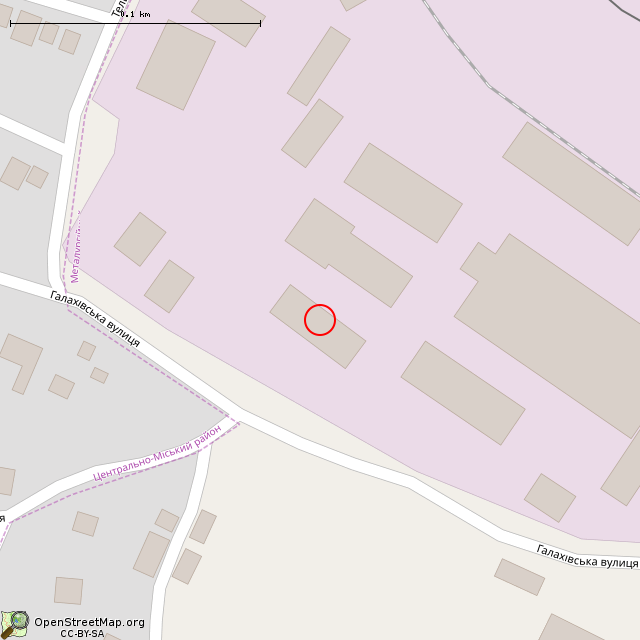 Карта где находится Заброшенное административное здание (Кривой Рог)      | заброшенный, неиспользуемый объект в крупном масштабе