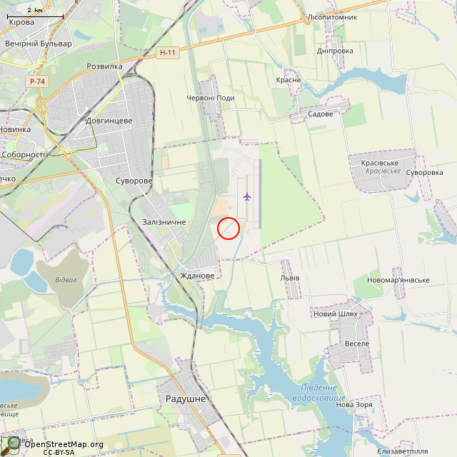 Карта где находится Разрушенное здание (Кривой Рог)      | развалины, руины, заброшенный, неиспользуемый объект, опасное место в мелком масштабе