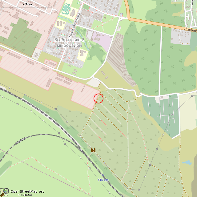 Карта где находится Могила неизвестного солдата (Кривой Рог) в среднем масштабе