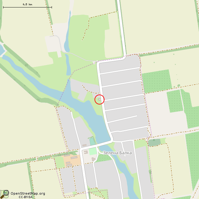 Карта где находится Военный мемориал (Зелёная Балка) в среднем масштабе