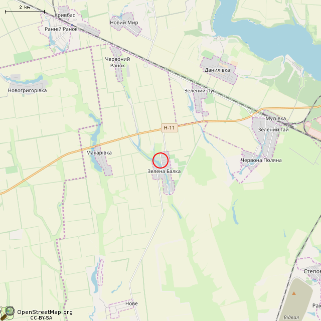 Карта где находится Военный мемориал (Зелёная Балка) в мелком масштабе