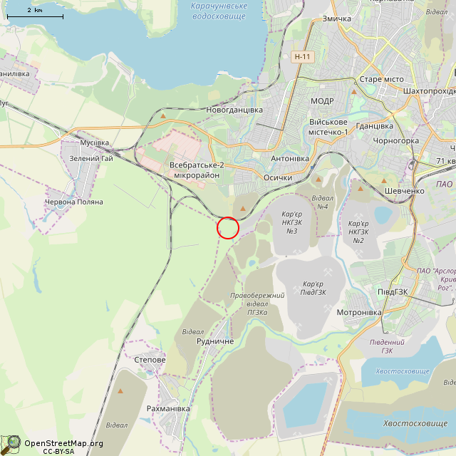 Карта где находится Недостроенный тоннель в мелком масштабе