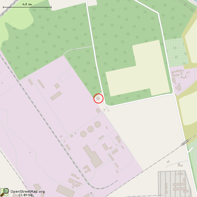 Карта где находится Заброшенное производственное здание (Кривой Рог) в среднем масштабе