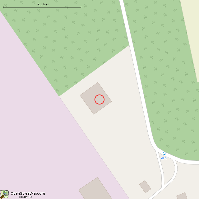 Карта где находится Заброшенное производственное здание (Кривой Рог) в крупном масштабе