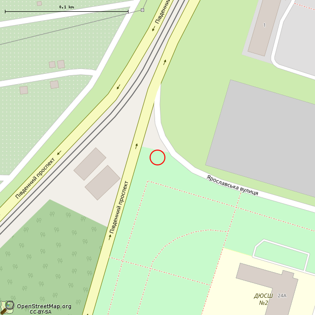 Карта где находится Памятный знак в честь 10-летия ЮГОКа (Кривой Рог) в крупном масштабе