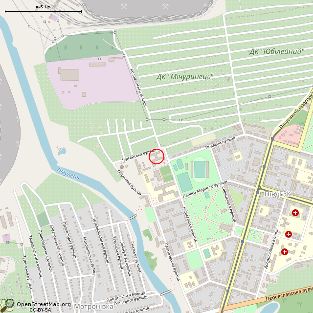 Карта где находится ул. Кармелюка, 37 (Кривой Рог) в среднем масштабе